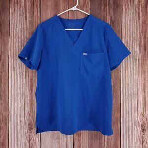 Figs Womens Size Large Blue Catarina One Pocket Scrub Top FW1000 PO 2171